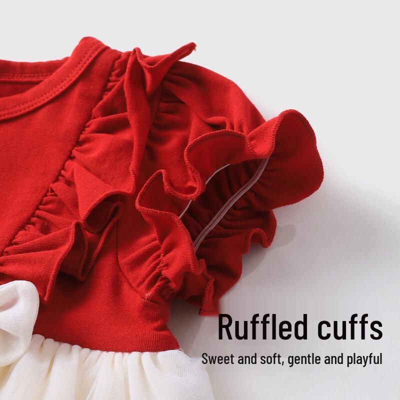 Baby Girl Red Princess Summer Romper