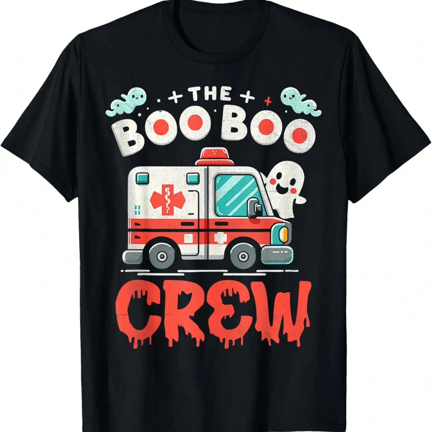 Halloween Pediatric Nurse PEDS Nurse Boo Crew Ghost Costume T-Shirt.Jpg S разноцветный