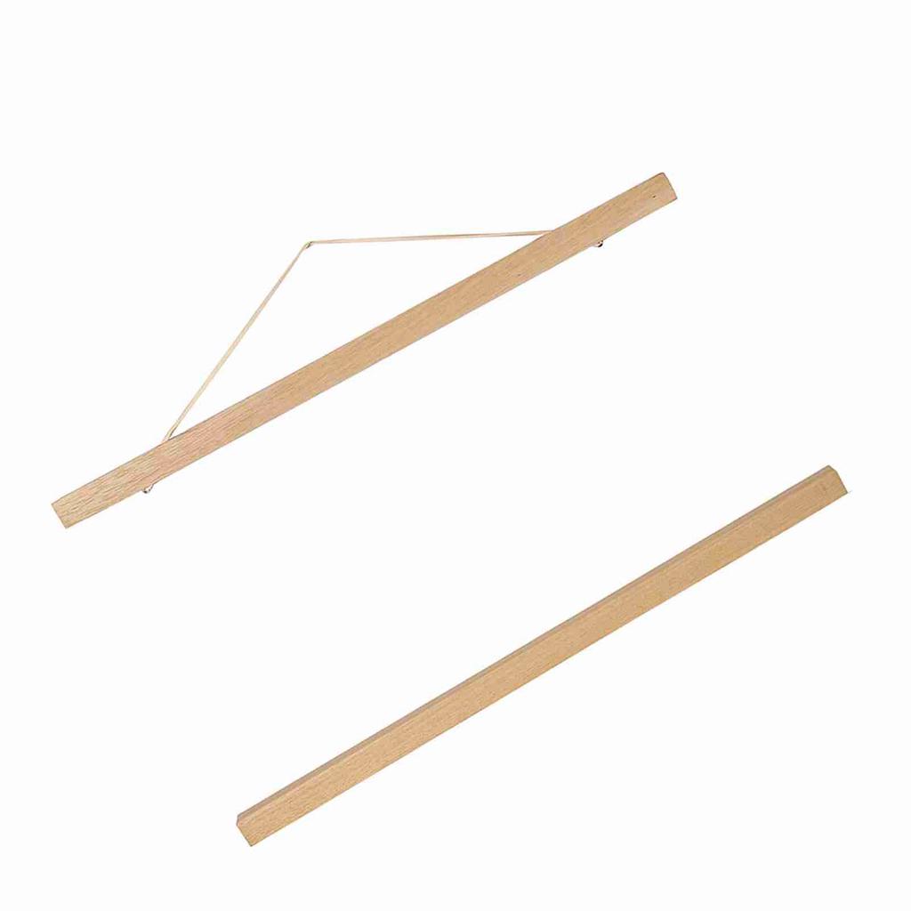 Modern Magnetic Sawdust Photo Frame DIY Poster Scroll Prints Artwork Hanger White Wood