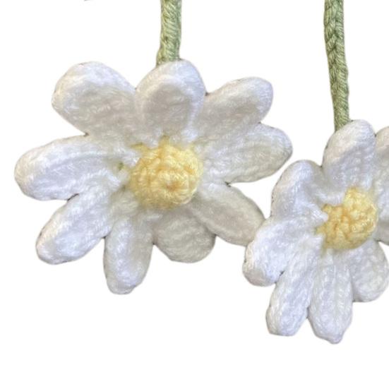 Handmade Flower Ornament Realistic Easy To Hang Car Rear View Mirror Hanging Charm Automotive Interior Ornament