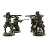 Pure White Samurai Copper Soldier Tabletop Battle Toy Model Ornament