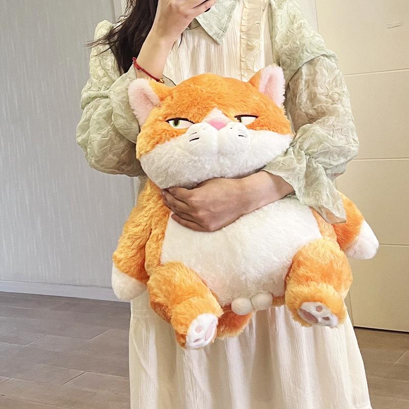 Cartoon Orange Cat Plush Toy Cute Lazy Cat Throw Pillow Child Company Doll Toy Kitten