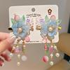 Mid-Autumn Hanfu Fairy Hair Clip - Women's & Children's Ancient Style Floral Tassel, Sweet Accessory for Girls