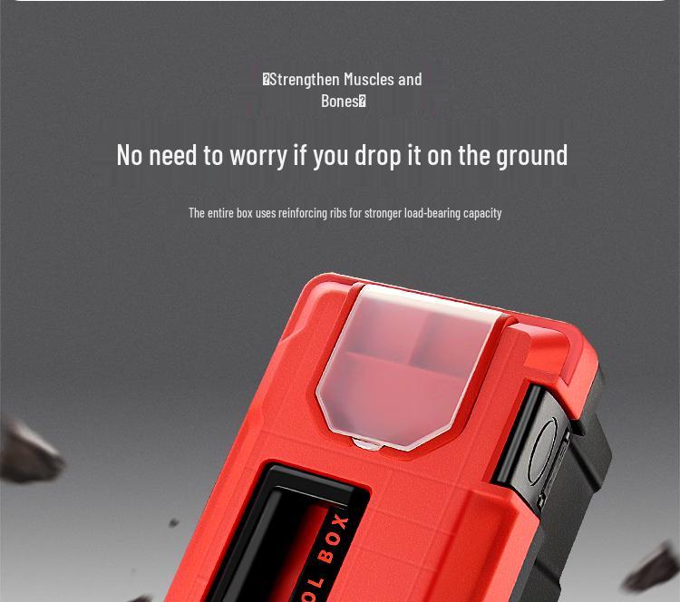 Two-Layer Multifunctional Handheld Tool Storage Box for Home Electricians