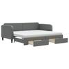 Vidaxl Sofa Rozsuwana Z Szufladami, Ciemnoszara, 90X200 Cm, Tkanina