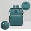 Waterproof Diaper Backpack with Baby Bed Convertible Bag Changing