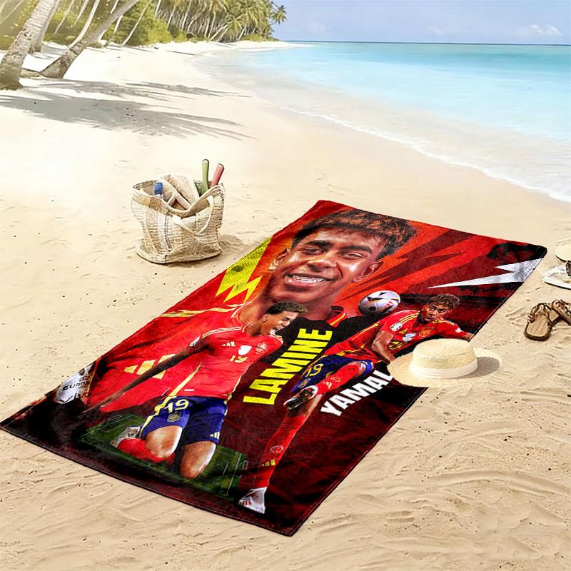 Lamine Yamal Dream Strandtuch, Großes Weiches Schnelltrocknendes Handtuch für Strand Camping Schwimmen