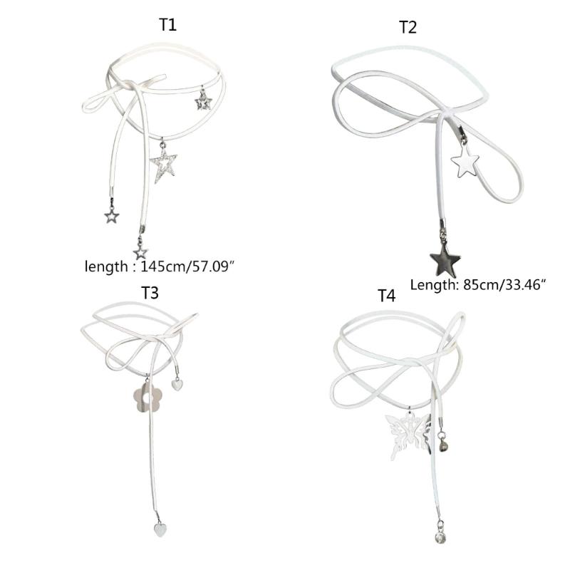 Moda Urocze Owijane Koreańskie Chokery z Tkaniny Naszyjniki Kobiety Naszyjnik Statement z Pięcioramienną Gwiazdą Biżuteria DIY Prezenty dla Dziewczyny