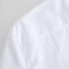 Men's Short Sleeve Shirt - White, Loose Fit, Japanese Style, Casual Plus Size, with Inner Long Sleeve Layer, Trendy Student Uniform.