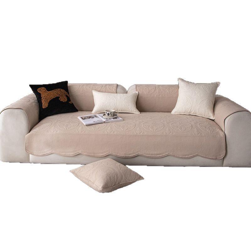 Pastoral Small Fresh Sofa Cushion Fabric Embroidery Non-Slip Four-Season Universal New Sofa Cover Towel Seat Cushion