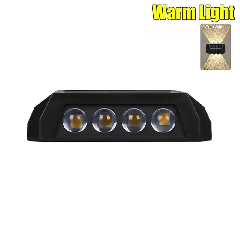 Solar Wall Light IP65 Waterproof LED Safety Light Up Down Lighting Easy Install Outdoor Patio Yard Garden Street Landscape Decor