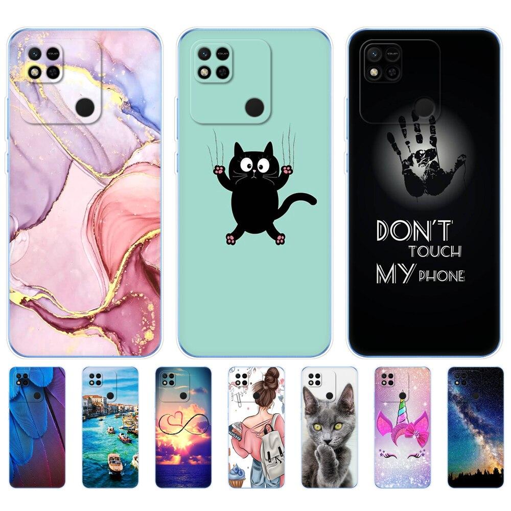 For Redmi 10A Case Back Cover For Xiaomi Redmi 10A Phone Case Redmi10A Bag Tpu Soft Silicon Protective Bumper Etui Funda Coque
