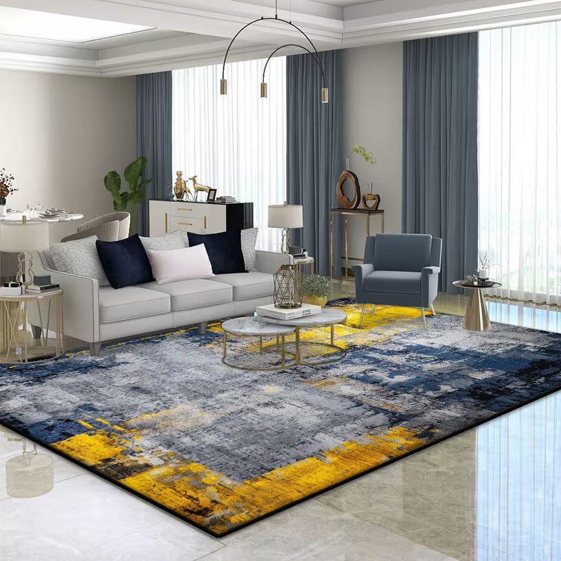 Modern Abstract Living Room Decoration Carpet Large Area Soft Lounge Rug Nordic Rugs for Bedroom Washable Anti-slip Floor Mat