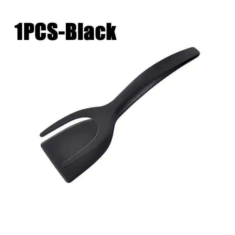 2-in-1 Egg Spatula Tongs  Cooking Utensils Kitchen Accessories Pancake Cooking Machine Flip Pliers Nylon Clip Gadget Tools