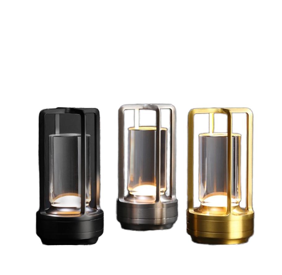 Modern Rechargeable LED Table Lamp Portable Dimmable Touch Control for Bedroom Living Room Night Light Battery Operated Table