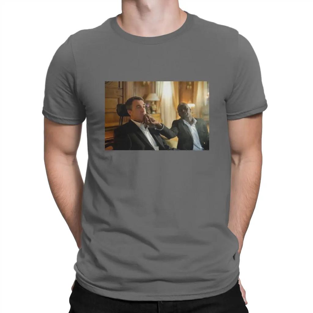 Popular Comedy Movies T Shirts Intouchables Novelty Tee Shirt Short Sleeve Round Neck T-Shirts Cotton Birthday Gift Tops Unisex