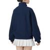 adidas Stickerei-Buchstabe Stehkragen Lauf-Fitness-Trainingsjacke Damenjacke Blau JD3466