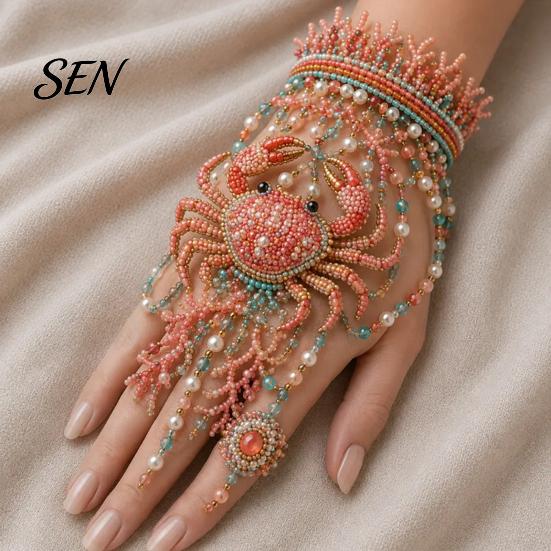 Kit DIY de Pulsera de Mano con Cuentas, Set para Hacer Joyería Tejida con Cuentas, Cadena Ajustable Hecha a Mano Kits Artesanales para Adultos Regalos Amantes de la Artesanía