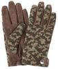 ELLEHomme Camouflage Pig Suede and Leather Combination with Case M Green and Men's Gloves, Lined, (Size (24cm Circumference), Brown)
