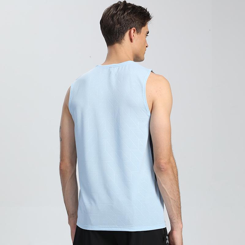 Custom Quick-Dry Reflective Fitness Vest with Breathable Ice Silk Short Sleeves