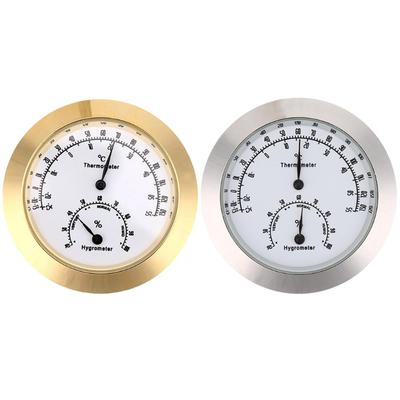 Rundes Thermometer Hygrometer, Feuchtigkeitstemperaturmesser für Geige Gitarre Instrumentenpflege, 2 Farben optional