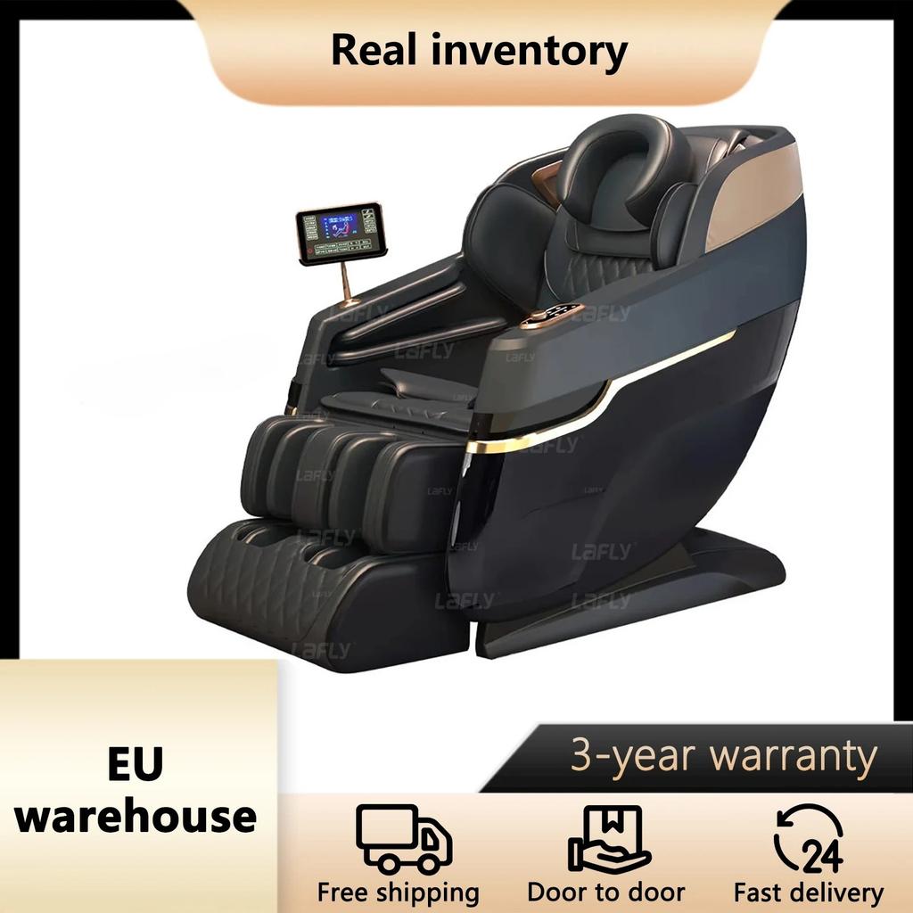 2025 4D 8 Presumed Point Massage Track Massage Chair Zero Gravity Recliner Full Body Airbag Massage Sofa Touch Screen AI Voice Assistant
