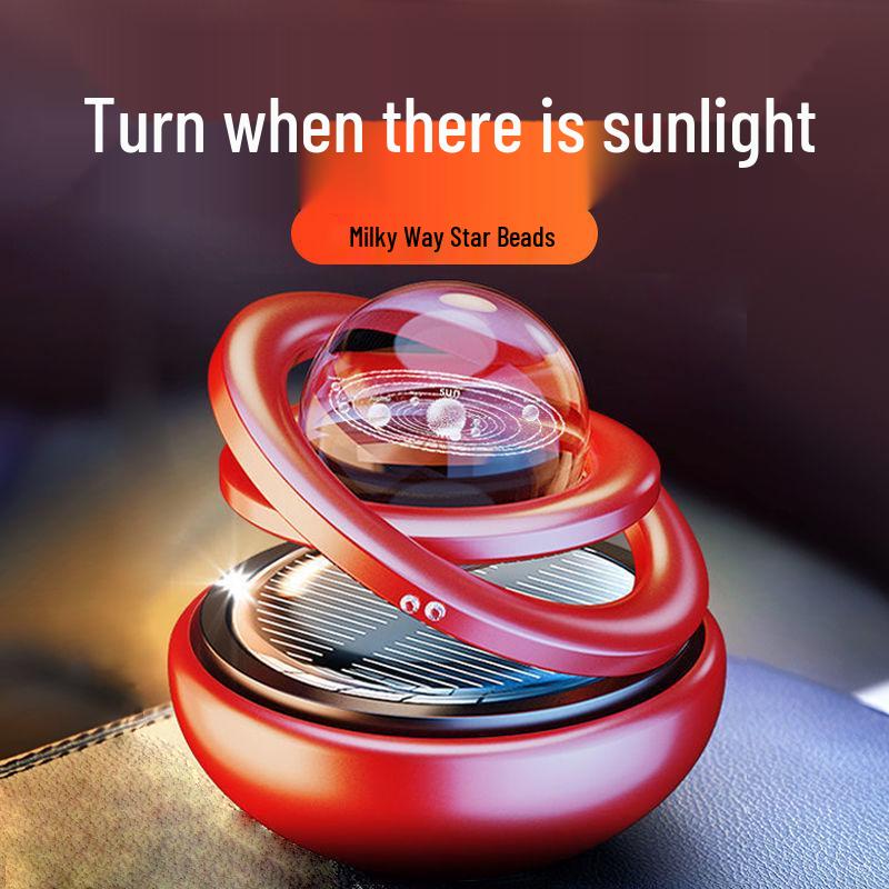 Interstellar Suspension Solar Car Air Freshener - Aluminum Alloy Perfume Ornament