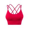 Plus Size Women Beautiful Back Gathered Push Up Sports Bra For Yoga Gym Fitness