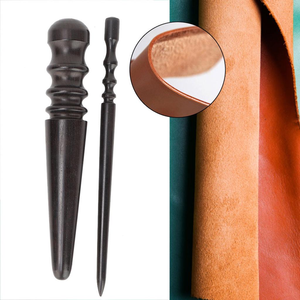 2pcs Leather Wood Edge Slicker MultiSize Burnisher Leather Craft DIY Handworking Tool