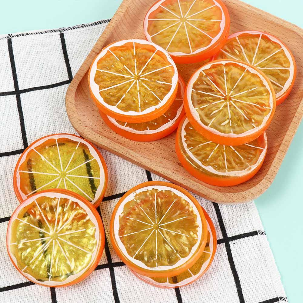 PCS Photography Props Home Fake Fruit Fake Lemon Block Simulation Fruit Fake Limes Chips Artificial Lemon Slice Kitchen Decor