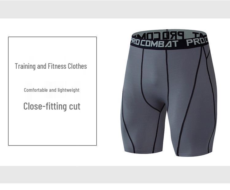 Men's Quick-Dry Compression Shorts for Running, Fitness, and Basketball - 5-Point Stretch Base Layer Athletic Pants.