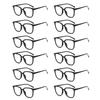 12pcs Anti-radiation Eyeglasses Transparent Square Men and Women Blue Light Glasses