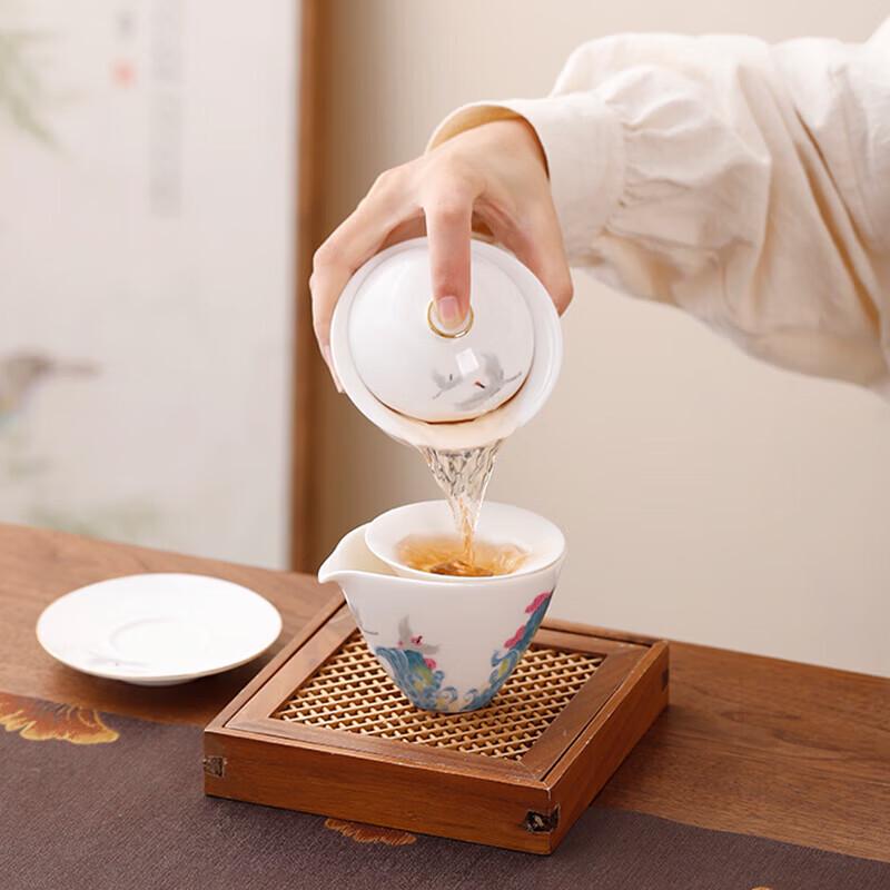 Bafangli Rising Sun Hand-Painted Ceramic Tea Set
