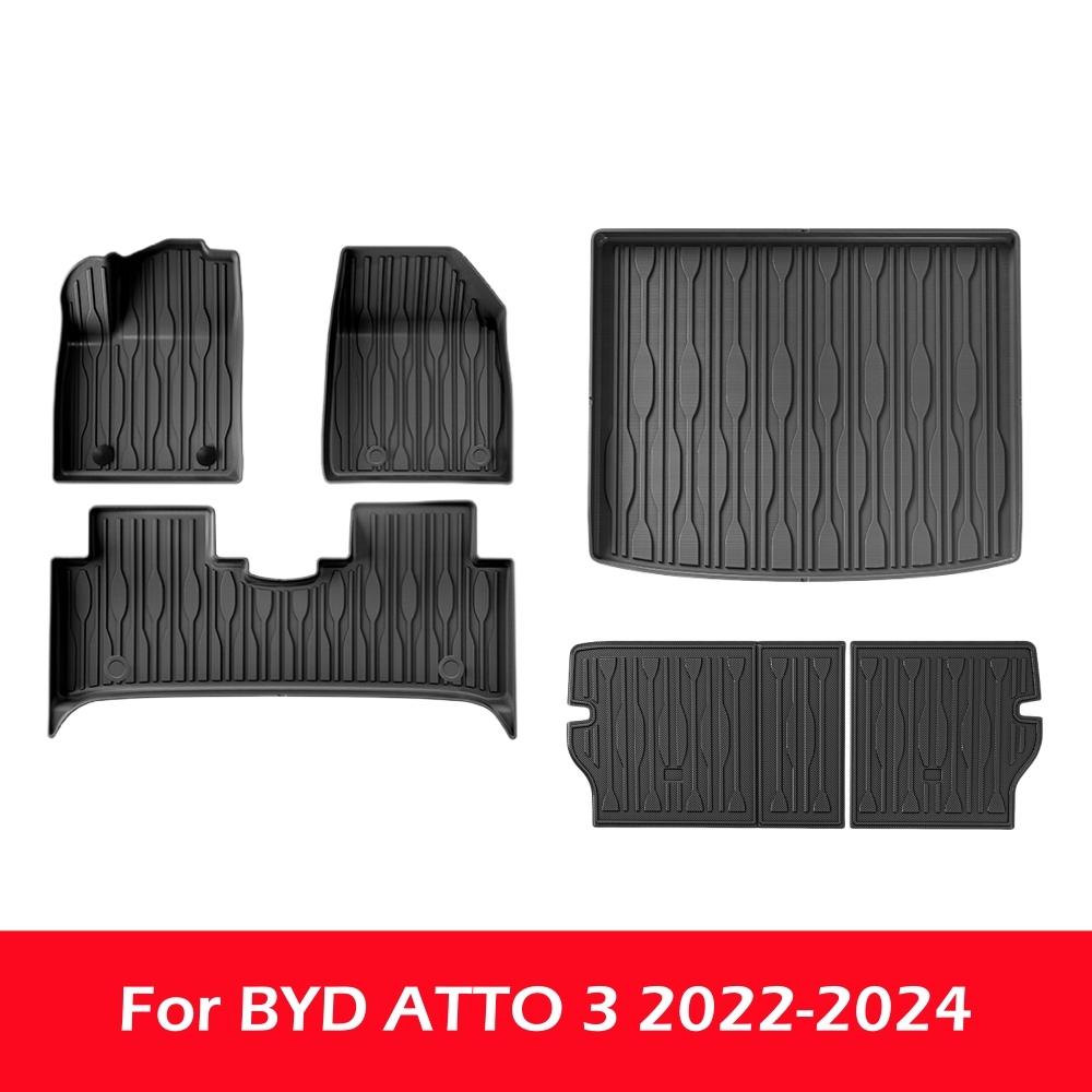 For BYD ATTO3 2025-2025 TPE Floor Mats All-Weather Anti-Slip Waterproof Left-hand Drive Floor Carpets