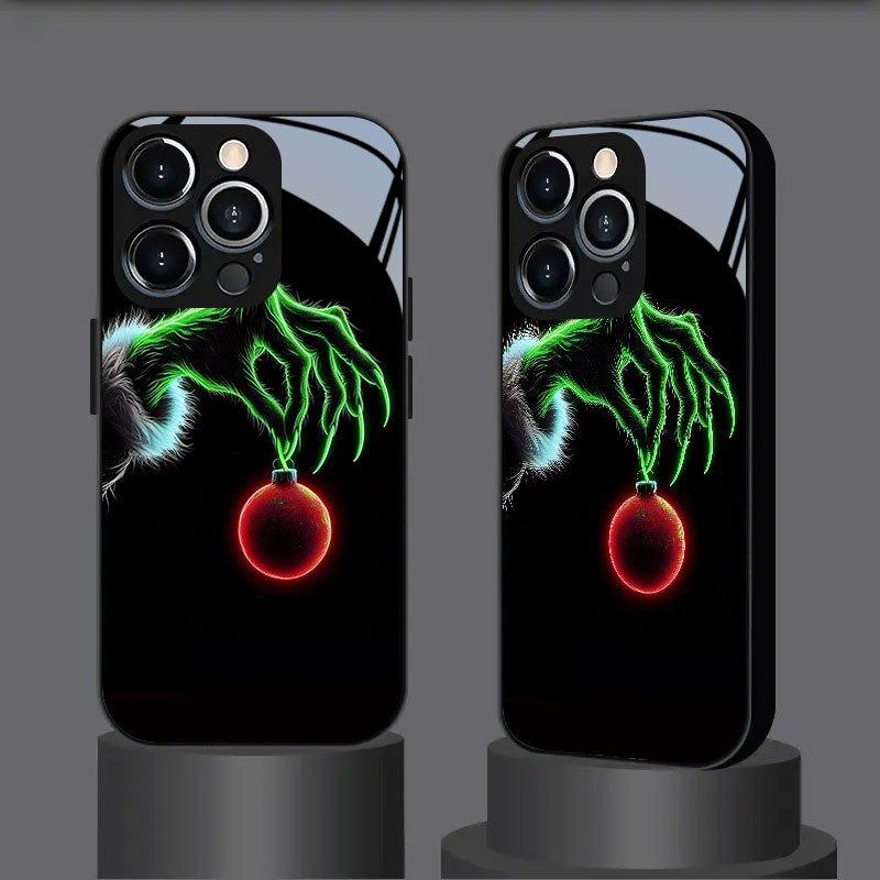 Creative Bizarre Hand Ball Pattern Glass Black Phone Case For iPhone 11 12 13 14 15 16 17 Pro Max 17Air 7 8 Plus XR XS X Cover