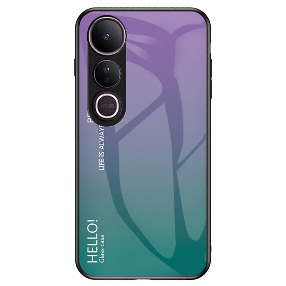 

Чехол для vivo V50 Lite 5G/4G Защита от царапин Закаленное стекло+ПК+ТПУ Чехол для телефона Gradient Purple