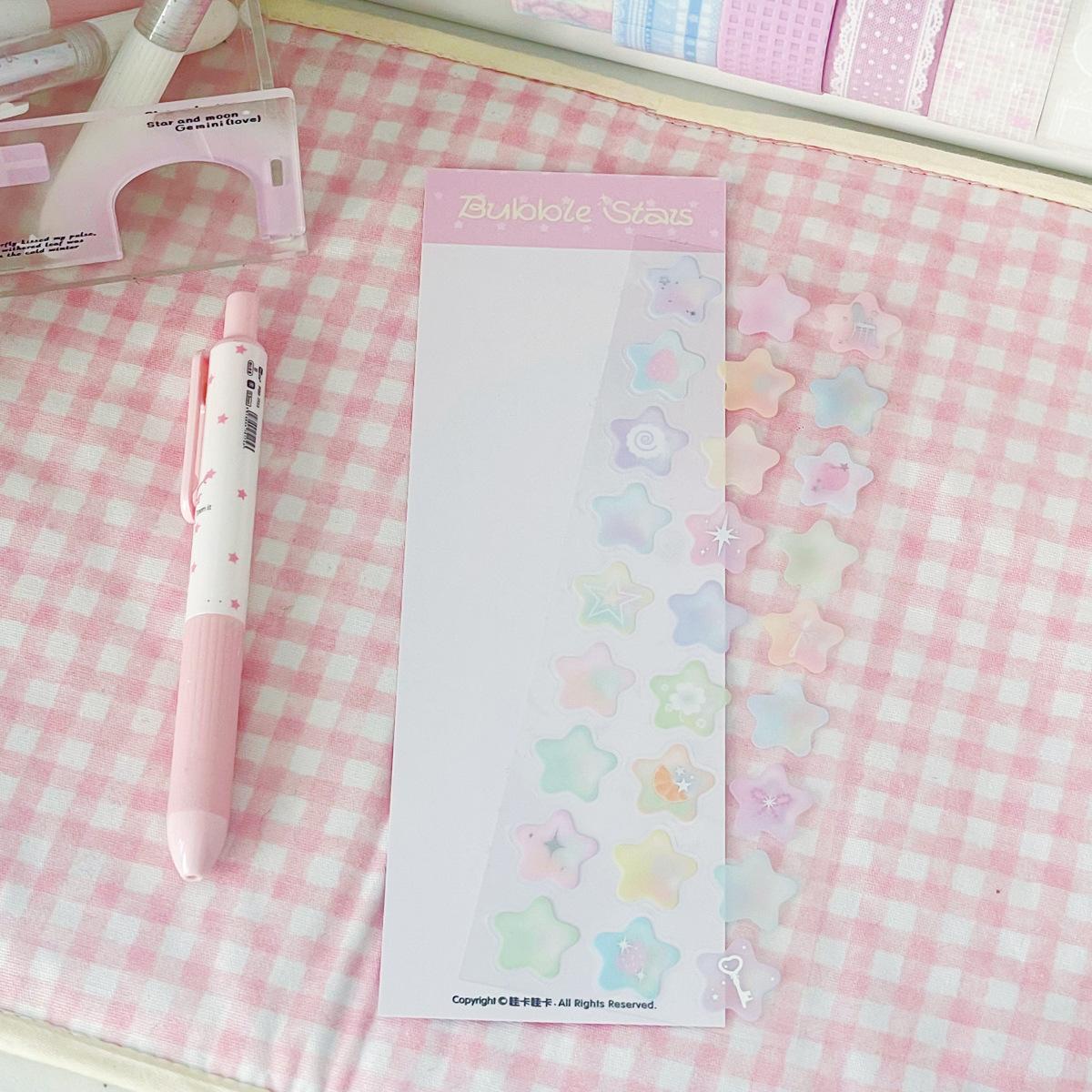 Kawaii Korean Hot Silver Foam Stickers Cute Bubble Deco Stickers for Guka Card Scrapbook Journal Decor
