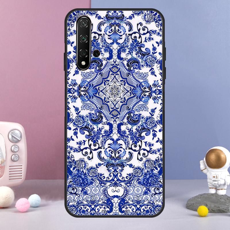 Blue And White Porcelain For Huawei Nova 5T 9 10 SE 7i 8i 11i 12i Y73 Y90 Y70 Y72 Y61 Y91 Y60 P20 P30 P40 Lite Case
