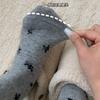 Retro Small Floral Wool Socks Heat Storage And Warmth Boneless Wool Stacking Socks Medium Tube Korean College Style