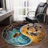 Bee Round Rug Suitable For Office Reception Decorative Carpet Office Chair Protection Carpet And Also Suitable For Gifts To Relatives And Friends