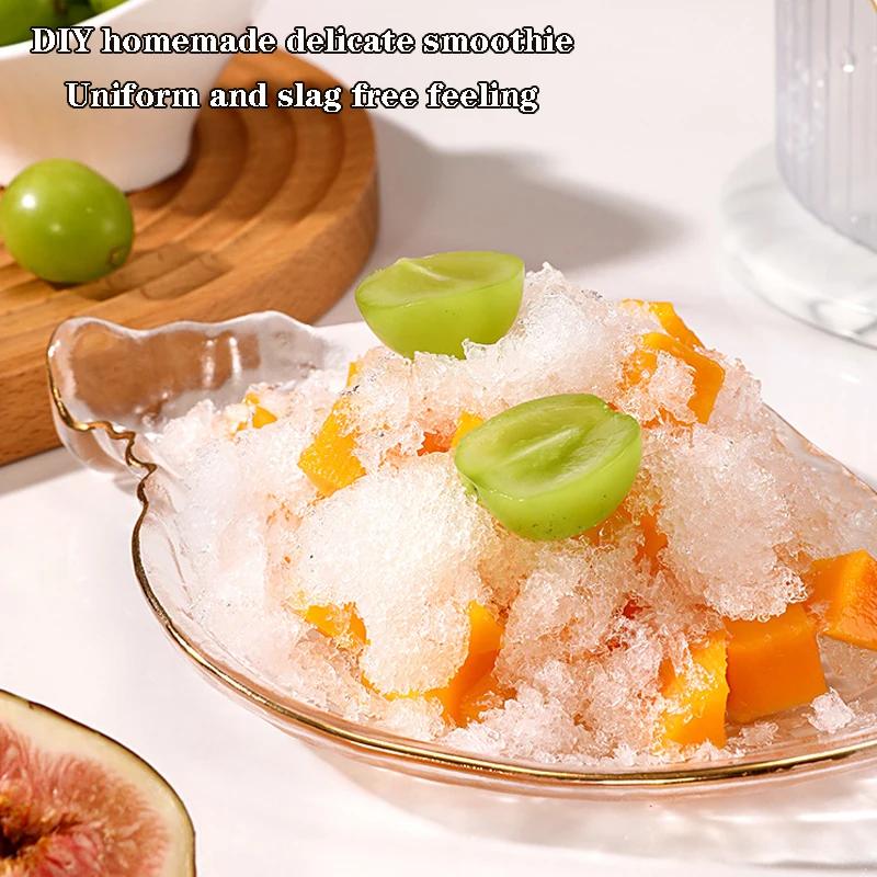 Food Grade Manual Shaved Ice Machine Portable Hand-cranked Ice Crusher Machine Ice-making Box Business & Household Kitchen Tools