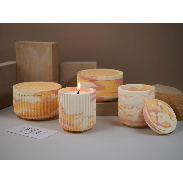 Artistic Cup Mold with Lid for Candle Making Home Accent Unique Resin Mold