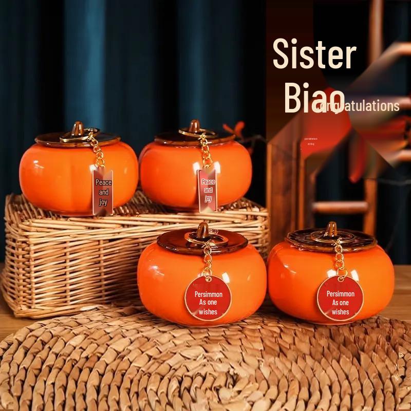 2025 Kaki-Glas Ornament - Perfekt für Wohnzimmer Heimdeko & Einzugsgeschenke