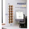 Coffee Pods Holder Compatible for 24 Nespresso Vertuo Pods, Adjustable Capsule Organizer for 37-58mm/1.46-2.28inch K-Cups Pods, Ideal Space Saving