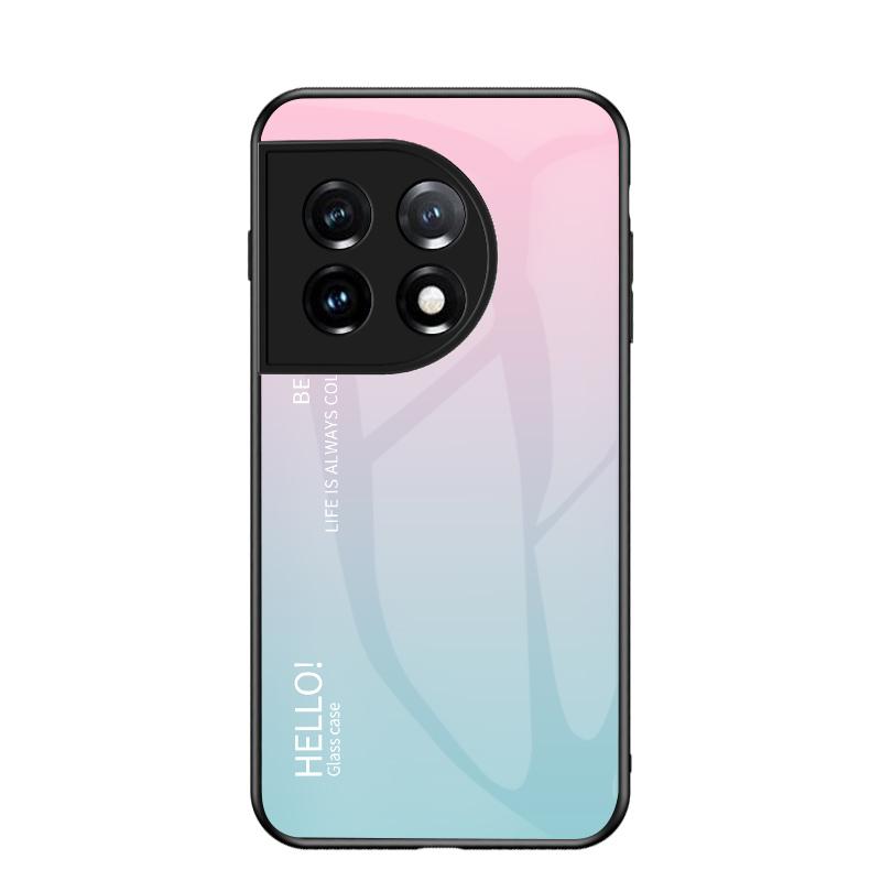 For OnePlus 11 Case Luxury Hard Tempered Glass Gradient Protective Back Cover case For OnePlus 10 Pro 10T OnePlus11 10Pro Shell