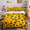 Sunflower Pattern Three-Piece Set Multiple Sizes Kid'S And Adults' Bedroom Exquisite 3Pc Bedding Set, Gift