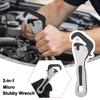 For Tight Spaces 2 In 1 Wrench Tool Hand Tools Adjusting Wrench Micro Stubby Pipe Vise Wrench
