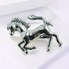 1Pc Brooch Pin Retro Enamel Horse Design Badge Clothes Hats Bags Scarves Collar Lapel Brooch Artistic Accessory
