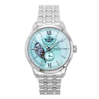Star Contemporary Limited Edition Open Heart Mint Green Automatic RE-AV0B11E 100M Men's Watch