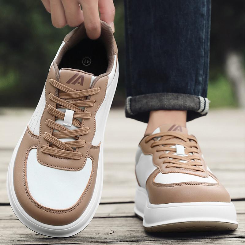 Übergröße Herren Skateboard Schuhe Leichte Trekkingschuhe Herren Weiche Outdoor Walking Schuhe Leder Sneaker Joggingschuhe Größe 39-48